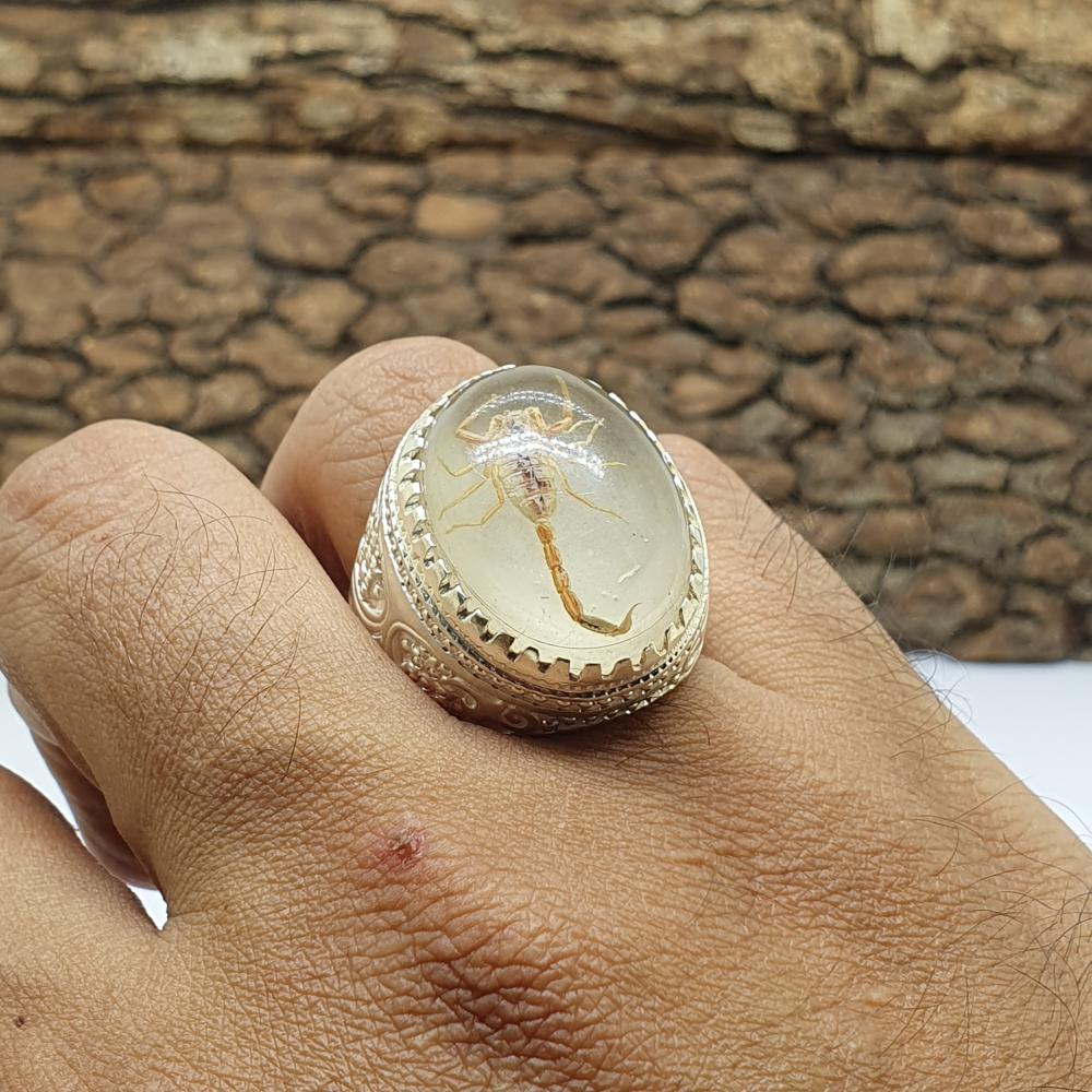 خاتم مصنوع يدويًا من الفضة الإسترلينية عيار 925 على شكل تمثال مسجد فيروزي